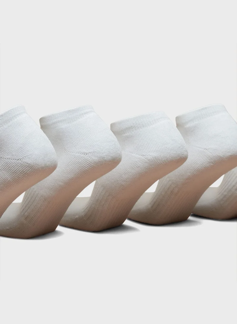 Kappa 3 Pack Logo Detail Ribbed Ankle Socks