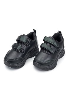 Kids Bari Velcro Black Taupe Green
