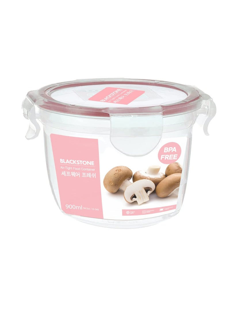 BLACKSTONE Round Food Container 900ml 2Pc Set Airtight Lid for Cookies Candy Snacks BPA Free Kitchen Storage, IS221 - Image 2