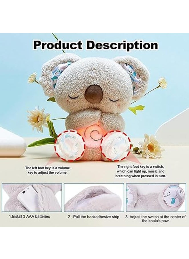 General Koala Breath Relief Plush Animal, Anxiety Relief Stuffed Animal, Sleep Koala, Breath with Music Light and Rhythmic Breathing Movement (25cm)  - Image 2