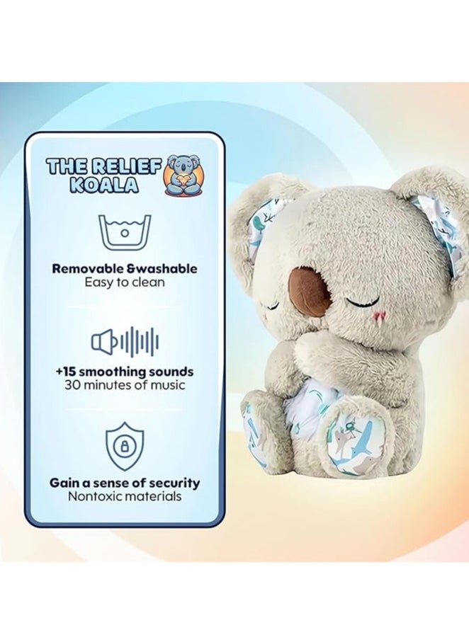General Koala Breath Relief Plush Animal, Anxiety Relief Stuffed Animal, Sleep Koala, Breath with Music Light and Rhythmic Breathing Movement (25cm)  - Image 3