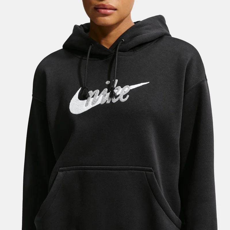 Nike Black Women's Sportswear Phoenix Fleece Hoodie for Women | Best Price UAE