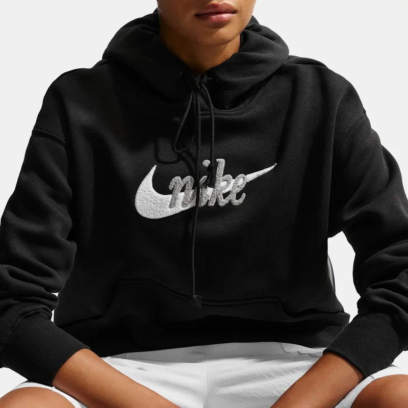 Nike Black Women's Sportswear Phoenix Fleece Hoodie for Women | Best Price UAE