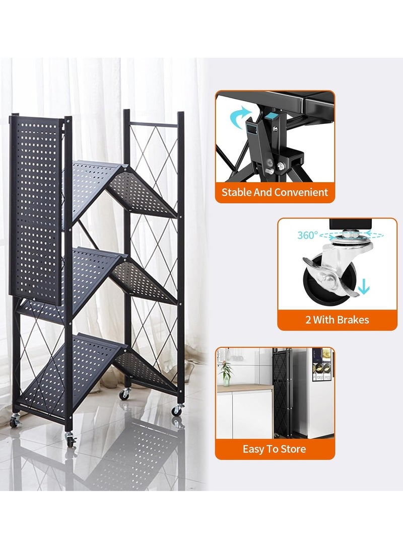 Eworld 5 Tier folding Home Entryway Furniture Shelf Multipurpose Shoe and Clothes Rack Storage Organiser.  - Image 2