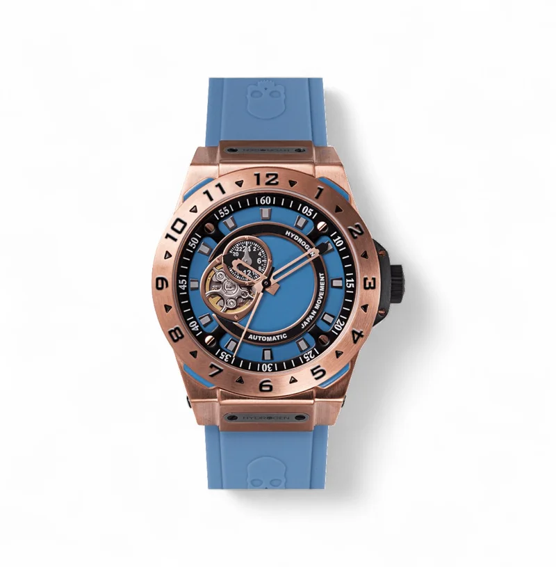 Hydrogren Vento Rose Gold-Aqua Watch