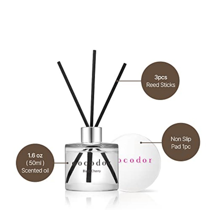[COCODOR Black Cherry] Reed Diffusers Oil 50ml Best for Home Room Fragrance Scented Oil diffusers - Image 3
