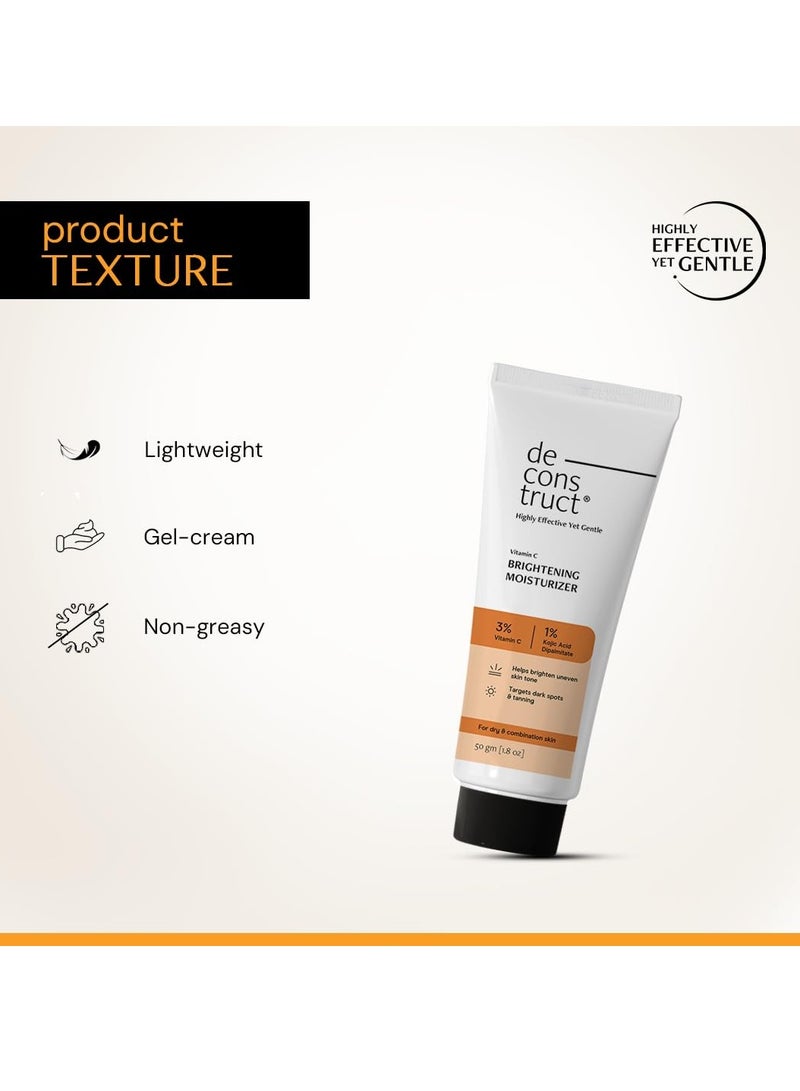 Deconstruct Niacinamide Brightening Face Moisturizer|  1% Kojic Acid + 3% Vitamin C | For Dark Spots And Uneven Skin Tone | Brightens & Hydrates | 50 Gm - Image 5