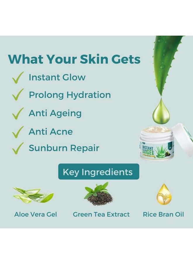 RENEU HERBALS - Oil Free Gel Moisturizer For Face With Aloe Vera & Green Tea Extract For Dry & Dull Skin I Aqua Glow Moisturizer ; Hydration And Glow Gel For All Skin Types (75 Ml) - Image 1