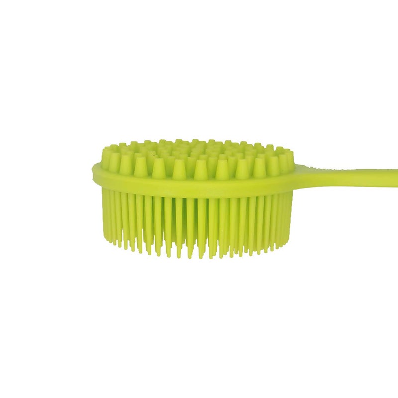 DNC Soft Silicone Back Scrubber Shower Softening Bath Body Brush with Long Handle, BPA-Free, Hypoallergenic, Eco-Friendly (Green) - Image 4