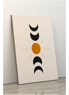 Home Gallery Moon phases wall art black moon Printed canvas wall art  - Image 4