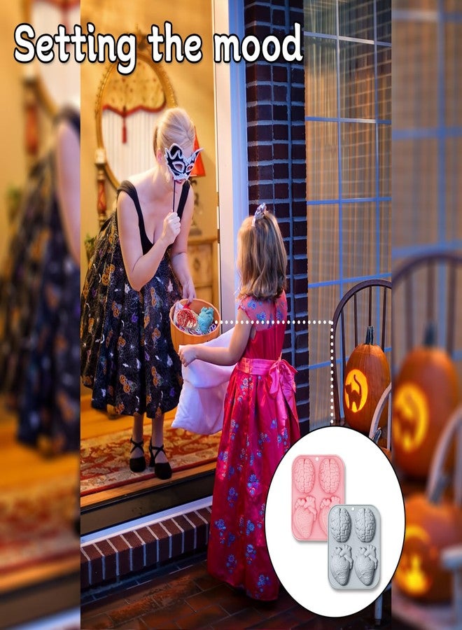 MaehSab 2 Pack 3D Human Brain Heart Silicone Molds, MaehSab Realistic Halloween Organ Shapes Molds for Chocolate, Pudding, Dessert, Jelly, Handmade Soap, Candle, Cake, Resin Craft Supplies - Image 5