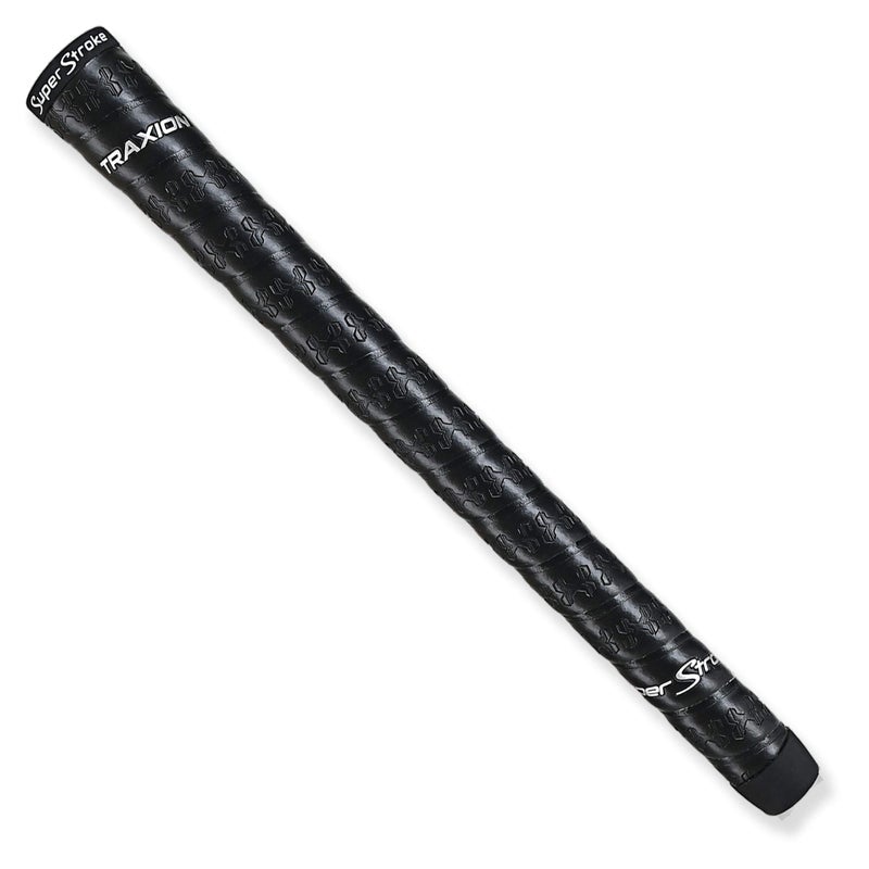 SuperStroke Traxionâ„¢ Wrap Gold Club Grip, Black (Midsize) | Advanced Surface Texture That Improves Feedback and Tack | Extreme Grip Provides Stability and Feedback | Transfer Speed More Effectively