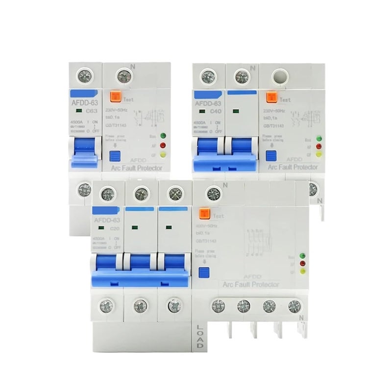 AFDD 63 25A 220V 3P+N قاطع دائرة واقي من قوس العطل مع حماية من الحمل الزائد والدائرة القصيرة والتسرب - Image 2