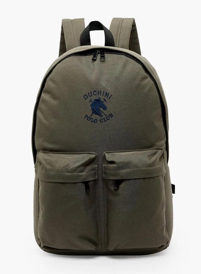 دوتشيني Men Adjustable Straps Canvas Backpack