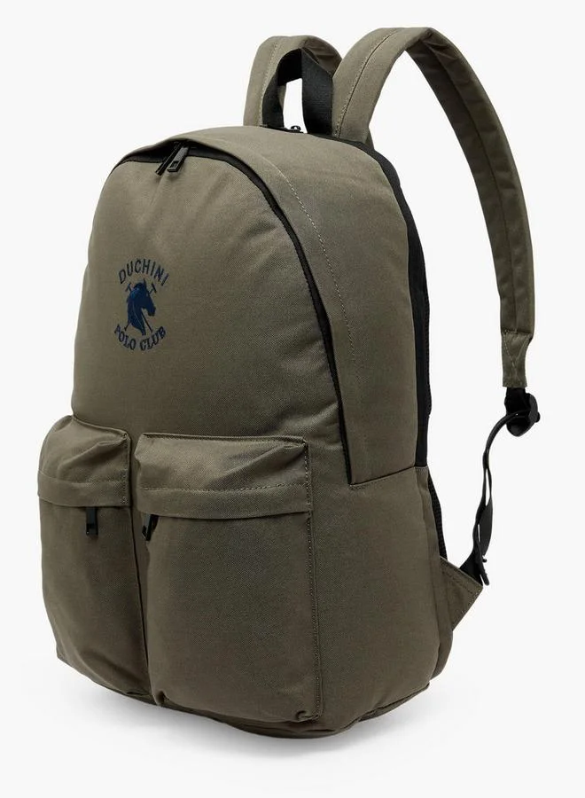 دوتشيني Men Adjustable Straps Canvas Backpack