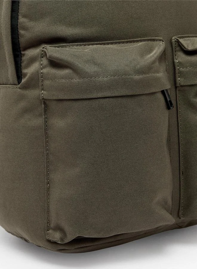 Duchini KHAKI Men Adjustable Straps Canvas Backpack  | Best Price UAE