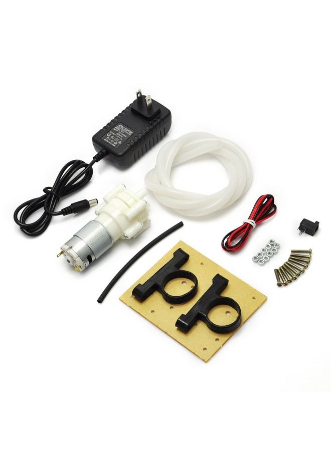 Gikfun - Gikfun R385 Mini Water Pump Fish Tank Motor with 12V 1A US Plug and 1m Tube for Diaphragm Pump Water Air Pump for Arduino EK1912 - Image 1