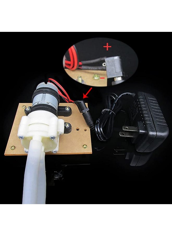 Gikfun - Gikfun R385 Mini Water Pump Fish Tank Motor with 12V 1A US Plug and 1m Tube for Diaphragm Pump Water Air Pump for Arduino EK1912 - Image 1