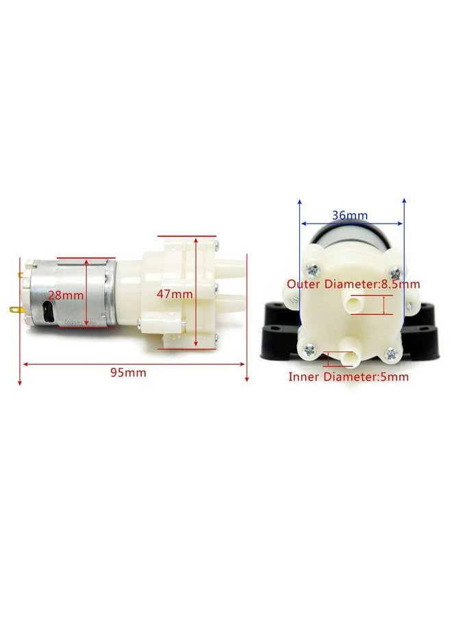 Gikfun - Gikfun R385 Mini Water Pump Fish Tank Motor with 12V 1A US Plug and 1m Tube for Diaphragm Pump Water Air Pump for Arduino EK1912 - Image 1