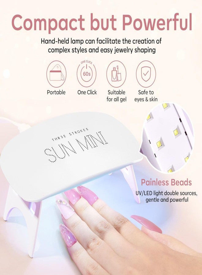 THR3E STROKES Poly Nail Gel Extension Kit for Builder Gel UV Nail Art Kit, Nail Extension Set (8in1) (needs 2-3 time practice)(SSD KIT) (MILKY WHITE, SSD KIT) - Image 4