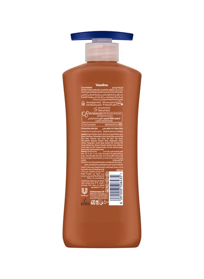 Vaseline® Intensive Care™ Cocoa Radiant® Lotion 400ml – Deeply Moisturizing Body Lotion for Dry to Very Dry Skin with Cocoa Butter - Image 2