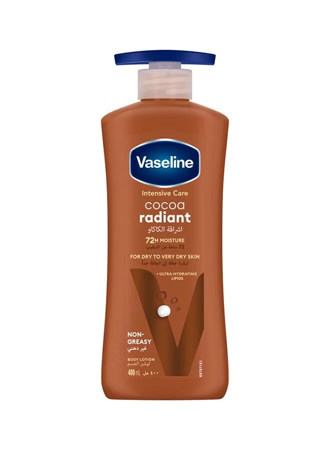 Vaseline® Intensive Care™ Cocoa Radiant® Lotion 400ml – Deeply Moisturizing Body Lotion for Dry to Very Dry Skin with Cocoa Butter - Image 1