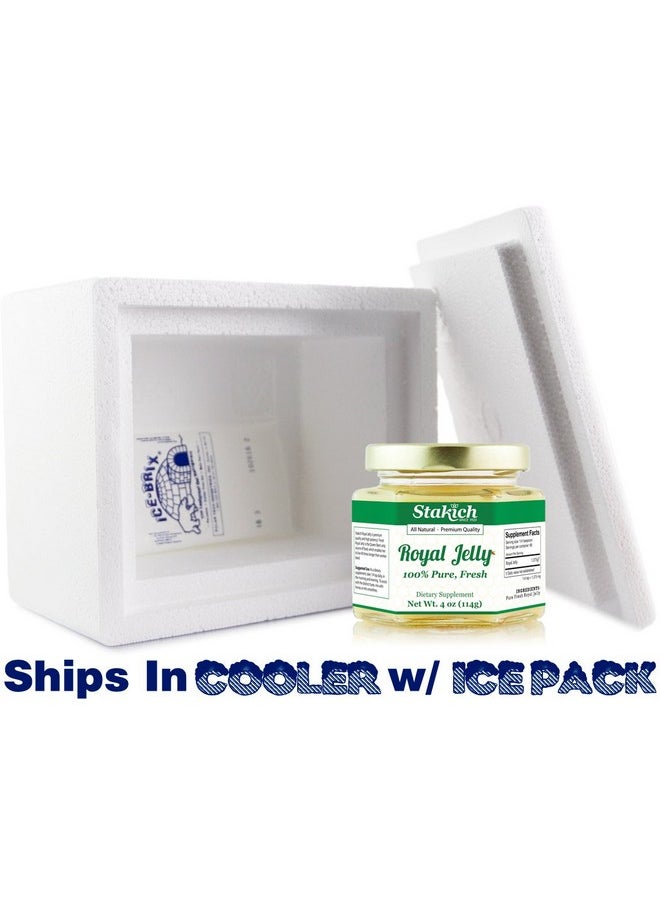 Stakich - Stakich Fresh Royal Jelly - Pure, All Natural - No Additives/Flavors/Preservatives Added - 4 Ounce (114 Gram) - Image 1