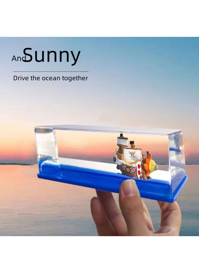 Generic - Pirate Miles Sunshine Cruise Fluid Floating Bottle Desktop Decoration Sunny Titanic Couple's Birthday-Color: Miles Sunshine ] - Image 1