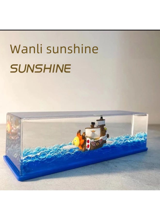 Generic - Pirate Miles Sunshine Cruise Fluid Floating Bottle Desktop Decoration Sunny Titanic Couple's Birthday-Color: Miles Sunshine ] - Image 1