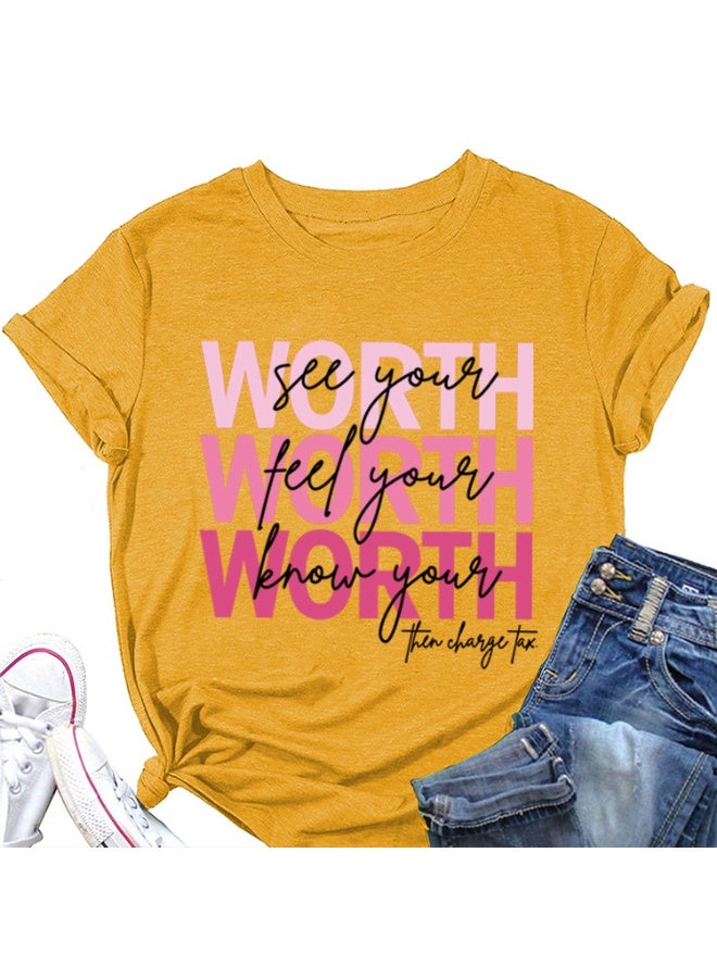 Women's Graphic T Shirts Casual Funny Printed Short Sleeve Undershirts Crewneck Summer Shirts for Women - Image 2