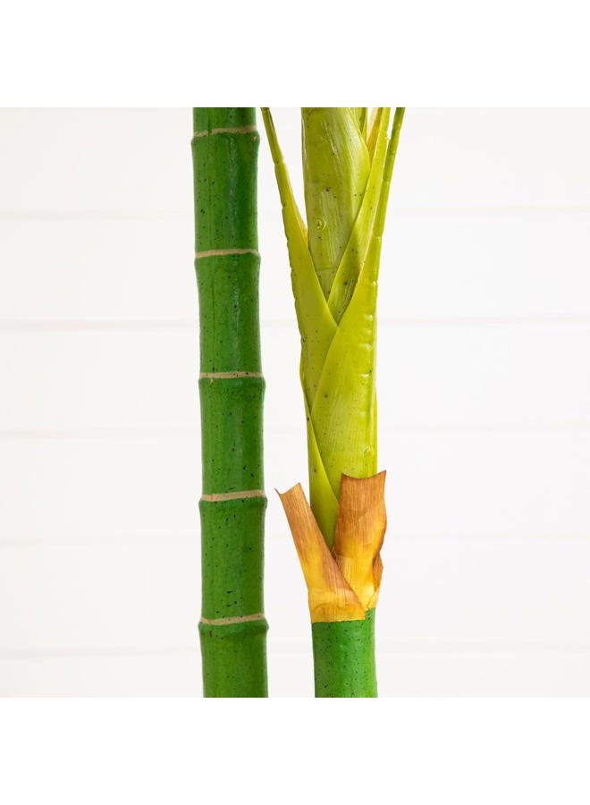 Nearly Natural 5326 8ft. Golden Cane Palm Silk Tree,Green - Image 3