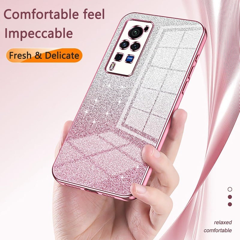 Pink Clear Glitter Shockproof TPU Case For IQOO Neo9 And Neo 9 Pro Slim Anti Scratch Bumper - Image 5