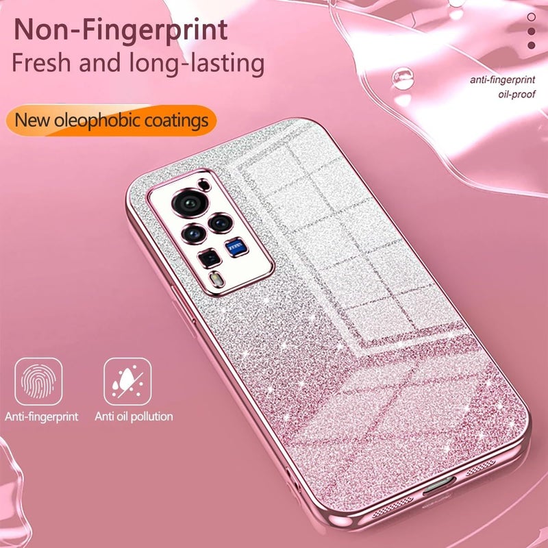 Pink Clear Glitter Shockproof TPU Case For IQOO Neo9 And Neo 9 Pro Slim Anti Scratch Bumper - Image 4
