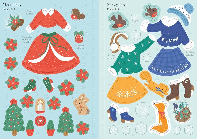 Usborne GB Little Sticker Dolly Dressing Christmas - Image 5