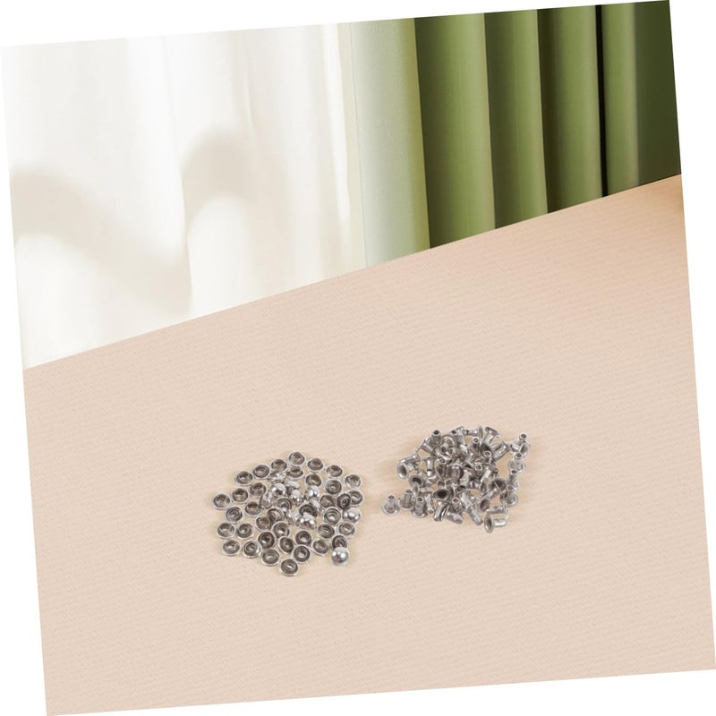 100Pcs Silver Metal Rivets for DIY Crafts Leather Shoes Bags and Accessories Decoration - Image 5