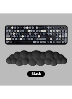 Mechanical Keyboard Hand Rest Cloud Silicone Anti-slip Desktop Typing Office Memory Cotton Wrist Rest Keyboard Hand-Pattern:Black-big Clouds