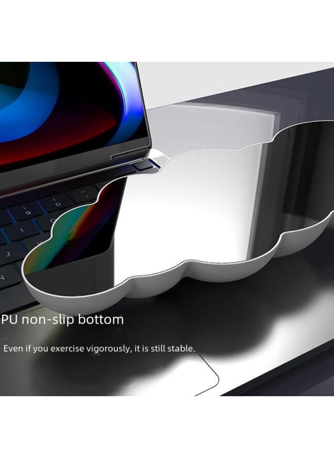 Generic - Mechanical Keyboard Hand Rest Cloud Silicone Anti-slip Desktop Typing Office Memory Cotton Wrist Rest Keyboard Hand-Pattern:Black-big Clouds - Image 1