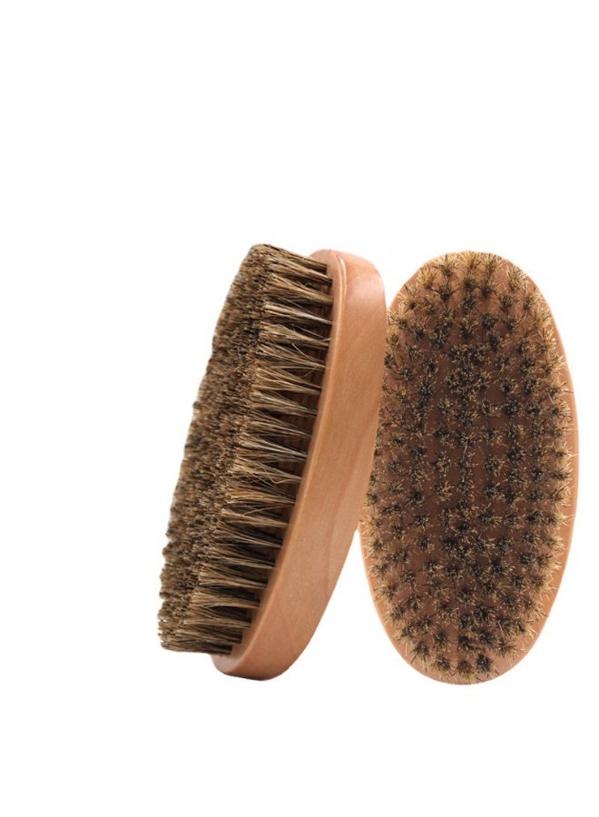جيكومو فرشاة لحية خنزير طبيعية خشبية من للعناية باللحية للرجال - Image 4
