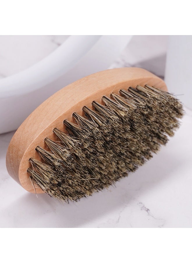 جيكومو فرشاة لحية خنزير طبيعية خشبية من للعناية باللحية للرجال - Image 5