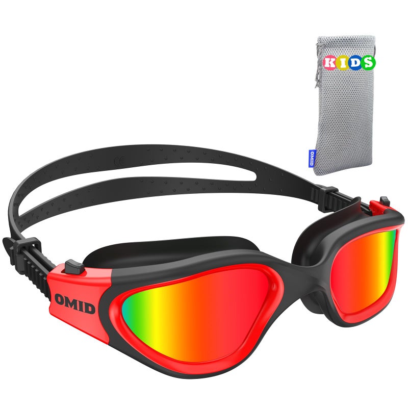 OMID Kids Swim Goggles, P2mini Polarized Swimming Goggles Comfortable for Age 6-14 - Image 1