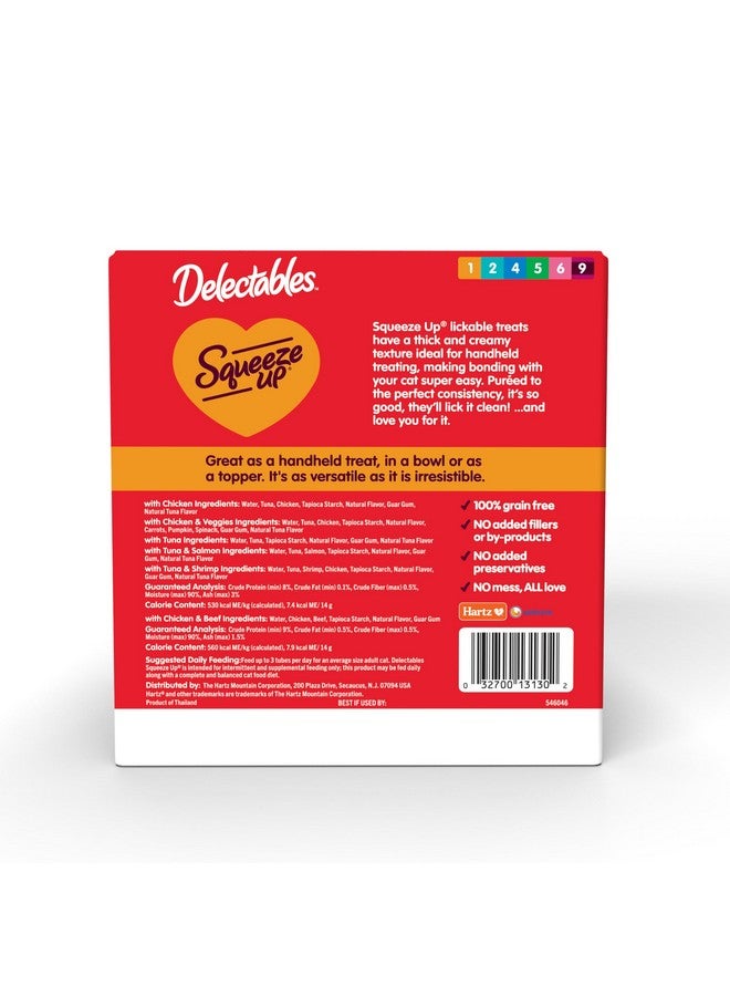 Hartz Delectables Squeeze Up Variety Pack, Creamy Squeezable Puree, Lickable Wet Cat Treats, Grain Free, No Added Fillers, No by-Products, No Added Preservatives, 0.5 Ounces Tube, 104 Tubes Total - Image 5