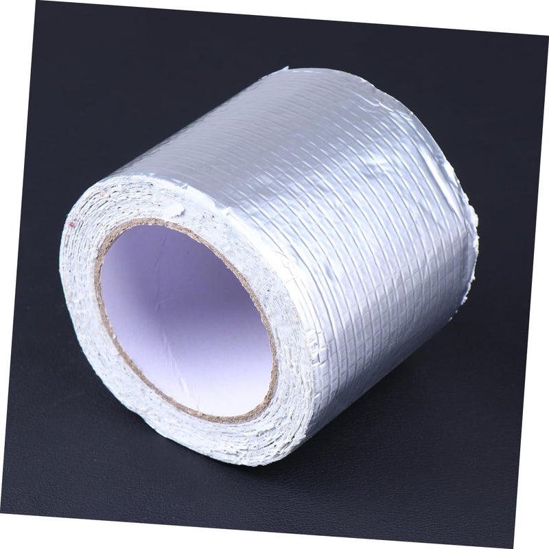 Butyl Rubber Repair Tape Aluminum Foil Silver Weatherproof Leak Fix For Roof Pipeline - Image 4