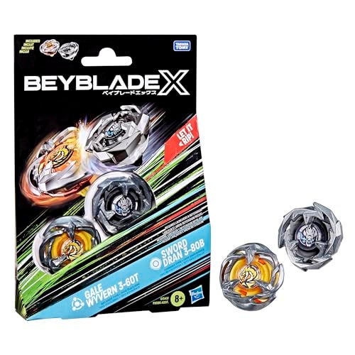 BeyBlade باي بليد إكس غايل وايفرن 3-60T وسيف دران 3-80B مجموعة مزدوجة مع 2 قمة دوارة تدور لليمين؛ قمة المعركة؛ ألعاب/ألعاب للأطفال والبنات 8+. - Image 5