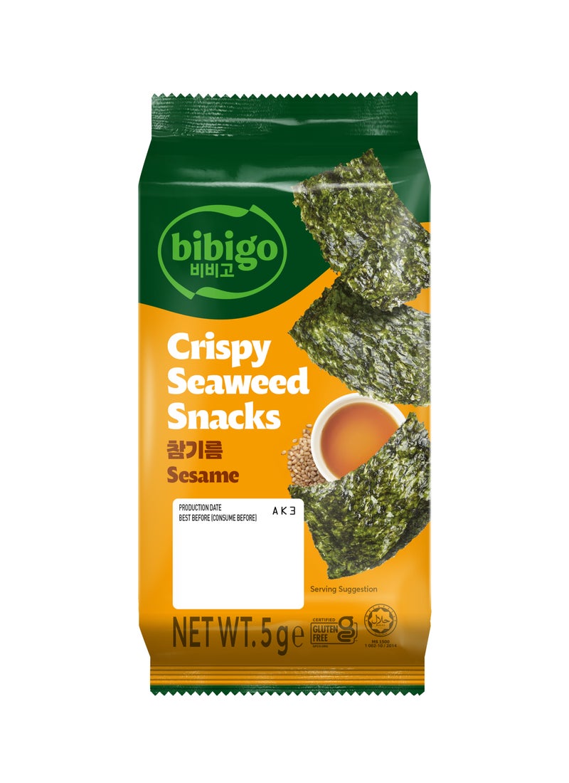 Bibigo Cj Bibigo Snack Gim, Seasoned Seaweed Sesame 5grams X 3Packs, Multi Color - Image 1