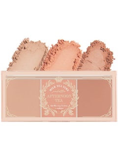 Palette Afternoon Tea Blusher ; Milk Tea Time, Blush For Cheek, Natural & Neutral, Buildable & Blendable, 3 Shades Palette, Matte Powder Blush For Face & Cheeks, For All Skin Tones, 0.42 Oz