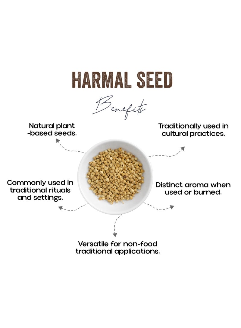 OGOC Harmal seeds Syrian rue esfand aromatic incense seeds natural fragrance traditional incense fumigation home fragrance use - Image 2