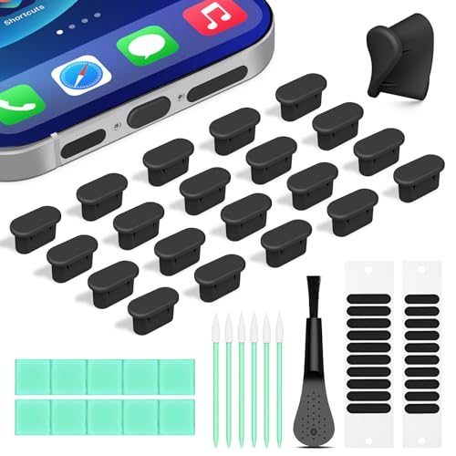 YIWOZI Silicone USB C Dust Plug with Phone Speaker Cover5in1 31 Pack Charging Port Cover Cleaning KitType C Anti Dust Plug for iPhone 151617Samsung GalaxyOne PlusGoogle PixelAll USB CPort Devices - Image 1