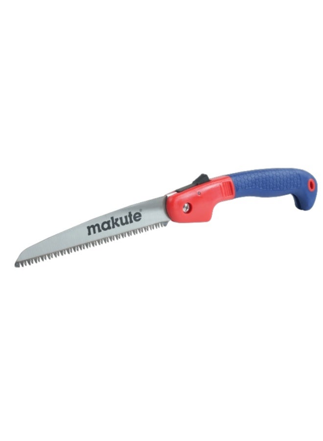 makute 180mm Folding Hand Saw for Wood, Branch, and Garden Cutting 65Mn High Carbon Steel Blade, Triple-Cut Teeth, Ergonomic Soft Grip Handle, Rust-Resistant Pocket Pruning Saw MKFS180 - Image 1