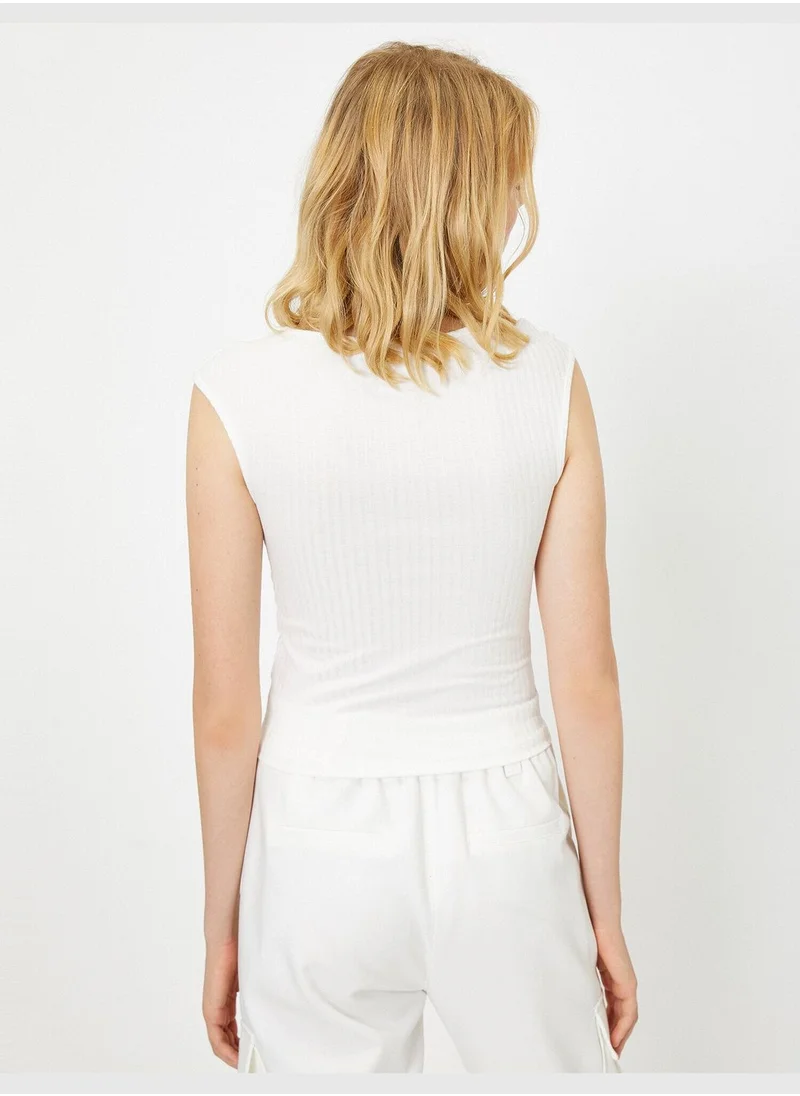 كوتون V Neck T-Shirt