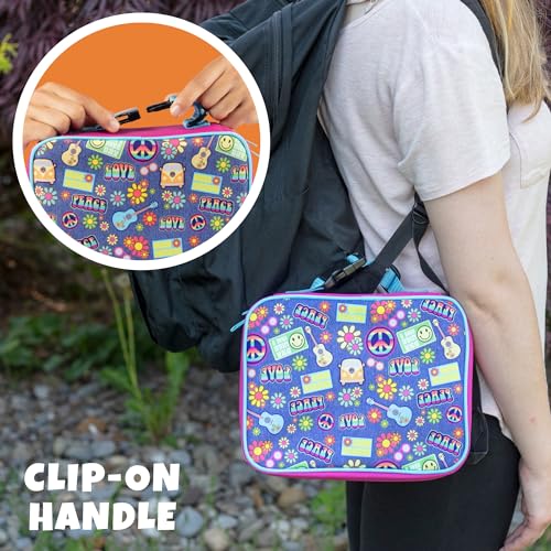 Bentology Insulated Lunch Bag for Kids & Adults- Reusable Thermal Sleeve w Clip on Handle- Easy to Clean Water-Resistant Lunchbox Tote- Mini Cooler Bag for Work School, Picnic, Daycare- Back to School - Image 3